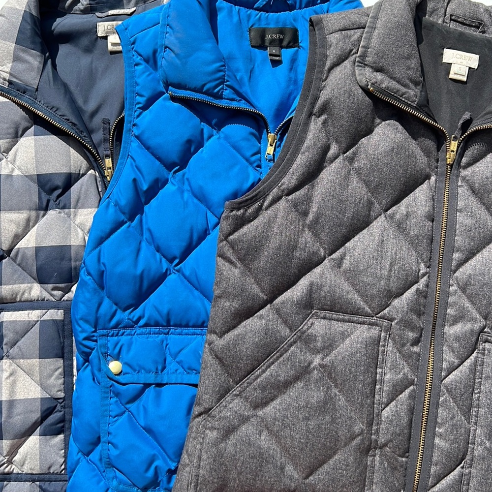 J Crew // Set of 3 Puffer Vests